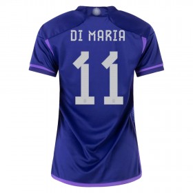 Fotbalové dres Argentina DI MARIA 11 Dámské Venkovní Mistrovství Světa 2022 Krátký Rukáv